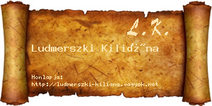 Ludmerszki Kiliána névjegykártya